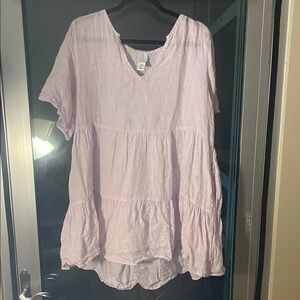 Joie Lilac V-Neck Tiered Dress